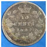 1887 10 Cents Silver Canada