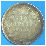 1881 10 Cents Silver Canada
