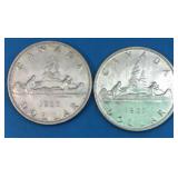 1957 Silver Dollars - 2 Different Varieties