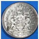 1963 50 Cents Silver Canada