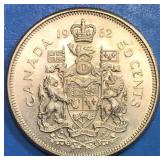 1962 50 Cents Silver Canada