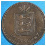 1868 4 Doubles Guernesey