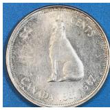 1967 50 Cents Howling Wolf Silver
