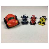 Assorted Cars - 3 Racers/Diecast - 1 Car/Plastic