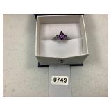 Sterling Silver Amethyst/Tanzanite Ring 2.11 ct