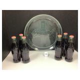 Coca-Cola: Round Glass Plate-6 1994 Bottles (Full)