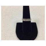 Sterlng Slver 1ct LabCreated Baguette Diamond Ring