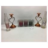 Vintage Bottles-Candle Holders-Candles(NIP)-Bag