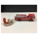 Signature 1960 Mack C Fire Pumper Diecast & Dog