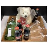 Coca-Cola: Bear in Plastic - Full Bottles -Glasses