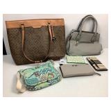 Ellen Tracy Tote Bag - 2 Purses - 2 Wallets