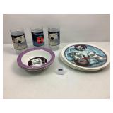 Coca-Cola: 4 Plates, 3 Bowls & 3 Glasses