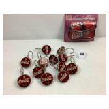 Coca-Cola: Sm Purse (NIP) & Shower Curtain Hangers