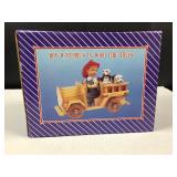 Boy with Pupppies in Wooden Fire Truck - NIB