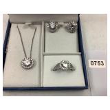 Lab Created White Topaz Necklace & Ring