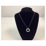 Sterling Silver 1ct Lab Created Diamond Necklace