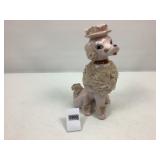 50's Porcelain 'Spaghetti' Pink Poodle 7 1/2' tall