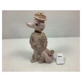 50's Porcelain 'Spaghetti' Pink Poodle 7 1/2' tall