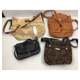Assorted Purses (Brown one also Backpack/Purse)