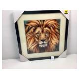 Framed 3-D Lion Lenticular Artwork - New in Pkg