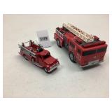 Hallmark Ornament (Tonka) & Plastic Firetruck