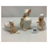 3 Lusterware Ducks - Largest 5 1/2' tall