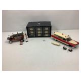 Model Kit Parts/Case - Hearse  & Ambulance *note