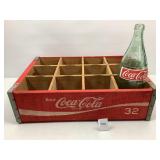 Coca-Cola 1970's Wooden Crate w/32oz Bottle