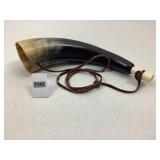 Vintage Horn w/Leather Strap - Works - Horn 9'long
