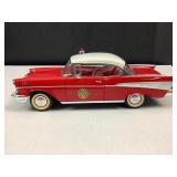 1957 Chevy Bel Air Fire Chief Diecast Model - 1:18