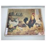 'In the Chicken Coop' Print - Signed H. Camos