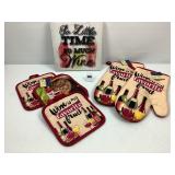 Wine Themed Items (all appear new) Pic has smudges