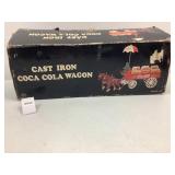 Coca-Cola Cast Iron Horse Drawn Wagon 13' long