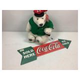 Coca-Cola: Bear (12') & Metal Sign (NIP) 20' long