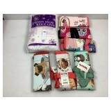 6 Plastic/Fabric Tote Bags w/Tags& Craft Snow(NIP)