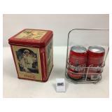 Coca-Cola S&P in Metal Holder & Coca-Cola Tin