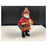 Clothtique Fireman Santa w/Puppy - 11' tall