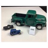 Lg diecast TootsieToy Ford F100Truck &2 sm diecast