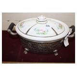 Royal Rochester Casserole Dish & Fotted Stand