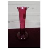 7" Granberry Glass Vase
