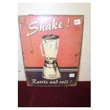 Shake Rattle & Roll Tin Sign