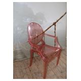 Pink Plastic Designer Chair