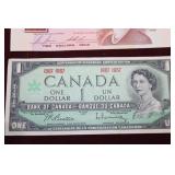 1986 & 1967 Canadian Dollar Bills