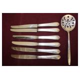Sterling Handled Knives & Serving Spoon