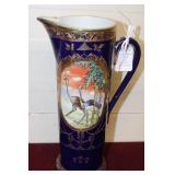 Hand Painted Nippon Ostrich Pitcher