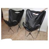 Black Butterfly Fold Up Lounge Chairs