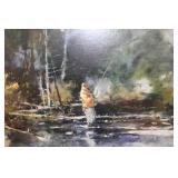 " Breaking The Surface " B.Heighton Fishing Art