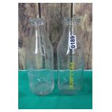 McMullens Dairy Lindsay Qt  Milk Bottle