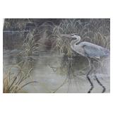 Signed Heron Artwork Limited Edition  151 / 2950