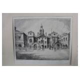 Early Ink Etching / House Guards Parade
